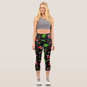 Christmas Pattern Capri Leggings