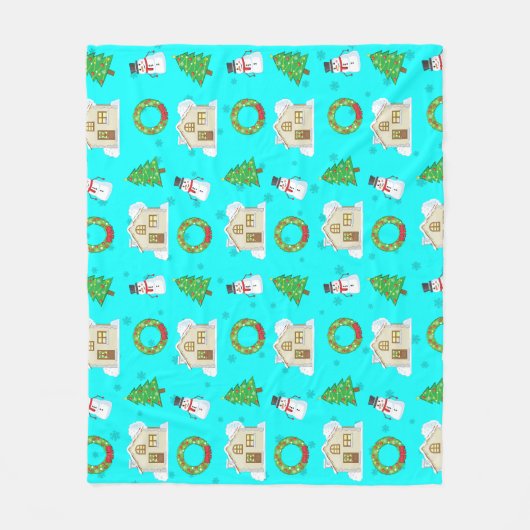 Christmas Pattern   Fleecedecke (Vorderseite)