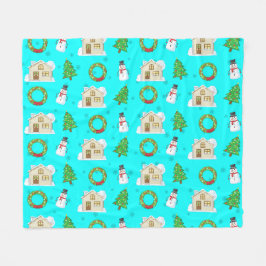 Christmas Pattern   Fleecedecke