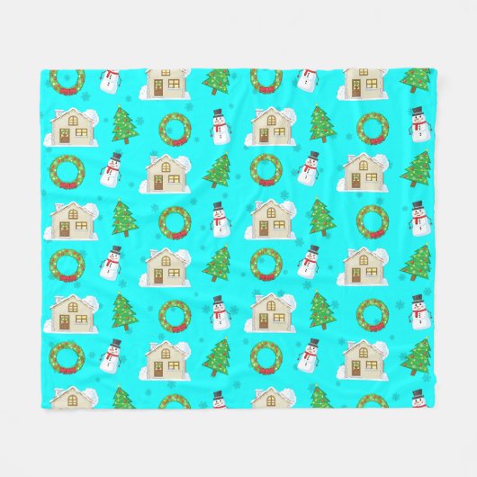 Christmas Pattern   Fleecedecke (Vorderseite (Horizontal))