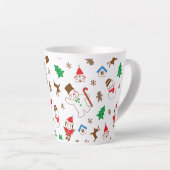 Christmas pattern icon santa tree happy gift milchtasse (Rechte Ecke)