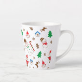 Christmas pattern icon santa tree happy gift milchtasse (Rechts)