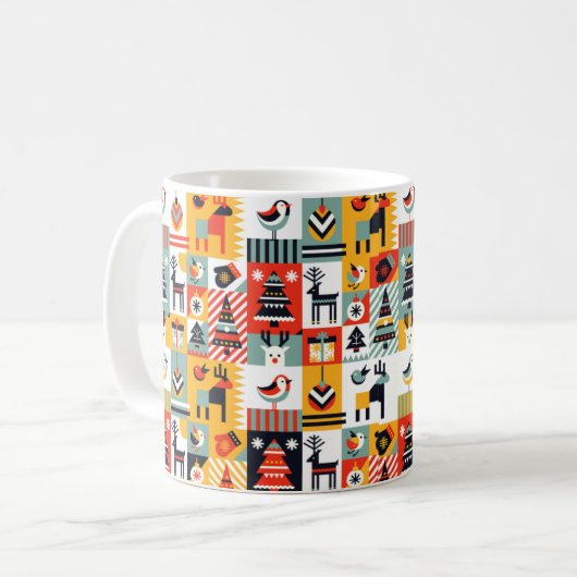 Christmas Pattern Kaffeetasse (Vorderseite Links)