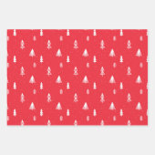 Christmas pattern text Red set Wrapping Paper Geschenkpapier Set (Vorderseite 3)