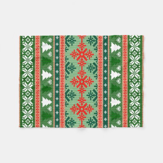 CHRISTMAS PATTERN THROW BLANKET FLEECEDECKE (Vorderseite (Horizontal))