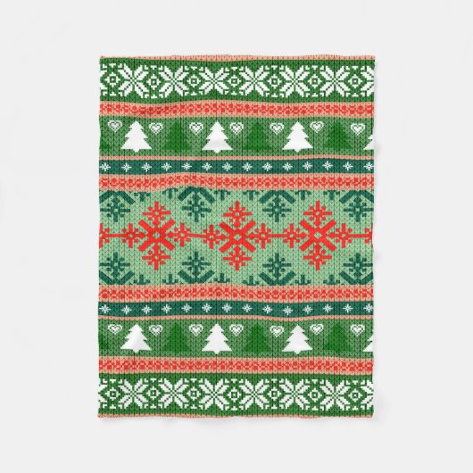CHRISTMAS PATTERN THROW BLANKET FLEECEDECKE (Vorderseite)