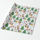 Christmas Pattern Wrapping Paper Geschenkpapier (Ungerollt)
