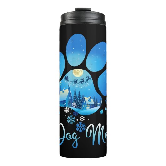 Christmas Paw Dog Mama Thermosbecher (Vorderseite)