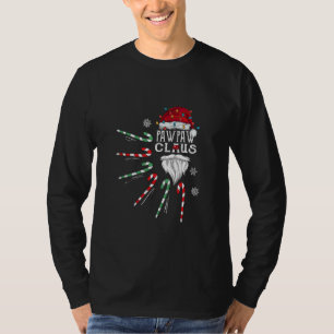 Christmas Pawpaw Claus Pawpaw Bart Candy Cane Spaß T-Shirt