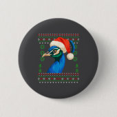 Christmas Pea Ugly Xmas Sweater  Button (Vorderseite)