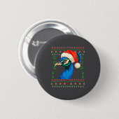 Christmas Pea Ugly Xmas Sweater  Button (Vorne & Hinten)