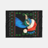 Christmas Pea Ugly Xmas Sweater  Fleecedecke (Vorderseite (Horizontal))