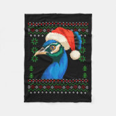 Christmas Pea Ugly Xmas Sweater  Fleecedecke (Vorderseite)