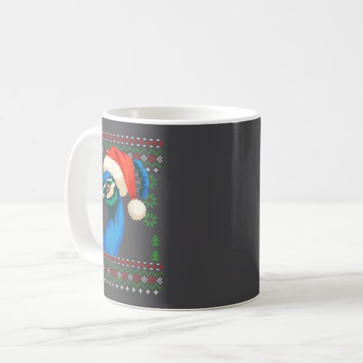 Christmas Pea Ugly Xmas Sweater  Kaffeetasse (Vorderseite Links)