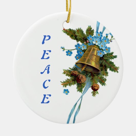 Christmas Peace Bell Keramikornament (Vorne)