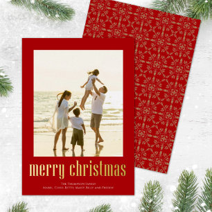 Christmas Peace Joy Liebe Red Snowflake 1 Foto Folien Feiertagskarte
