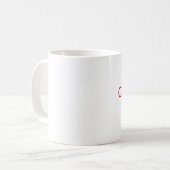 CHRISTMAS PEACE JOY LIEBE TYPOGRAPHIE KAFFEETASSE (Vorderseite Links)
