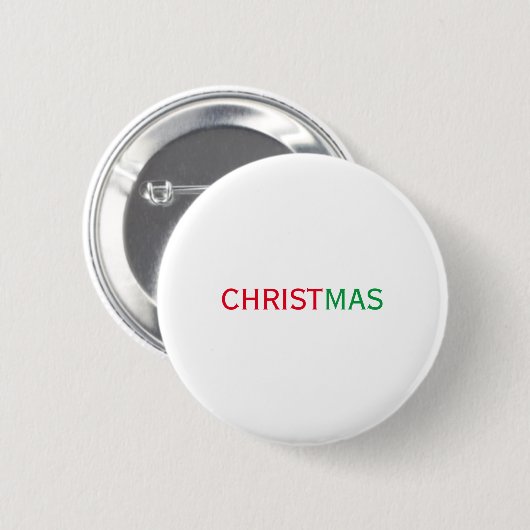 Christmas Peace Joy Love Tygraphy Button (Vorne & Hinten)