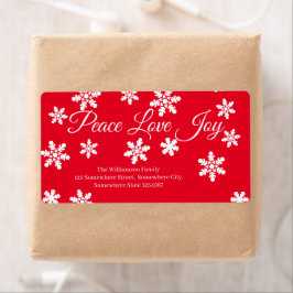Christmas Peace Liebe Joey White Snowflake Script