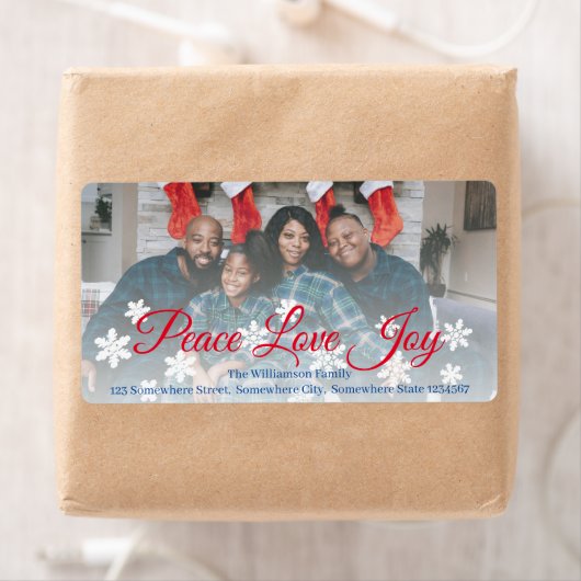 Christmas Peace Liebe Jored Script Ihr Foto (Insitu)