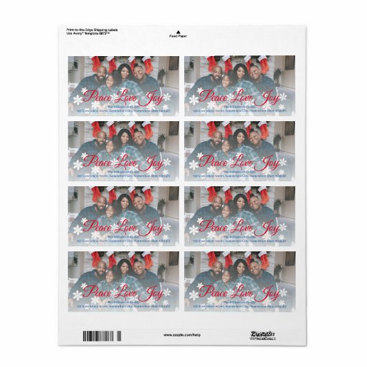 Christmas Peace Liebe Jored Script Ihr Foto (Vorne)