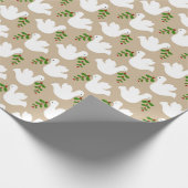 Christmas Peace Liebe Jove Dove Natural Holiday Geschenkpapier (Ecke)