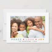 Christmas Peace Liebe Joy Foto Feiertagskarte (Vorderseite)