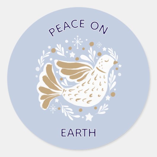 Christmas Peace on Earth Dove Sticker  (Vorderseite)