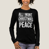 Christmas Peace Quote Tri-Blend Shirt (Vorderseite)