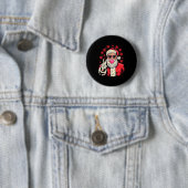 Christmas Peace Sign Hand Santa Claus Nk Bubble Gu Button (Beispiel)