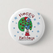 Christmas Peacock Button (Vorderseite)