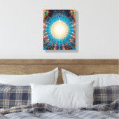 Christmas Peacock Frequency Premium Wrapped Canvas Leinwanddruck (Insitu (Schlafzimmer))