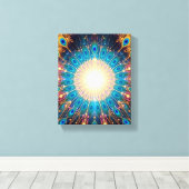 Christmas Peacock Frequency Premium Wrapped Canvas Leinwanddruck (Insitu (Holzboden))