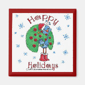 Christmas Peacock Magnet (Vorne)