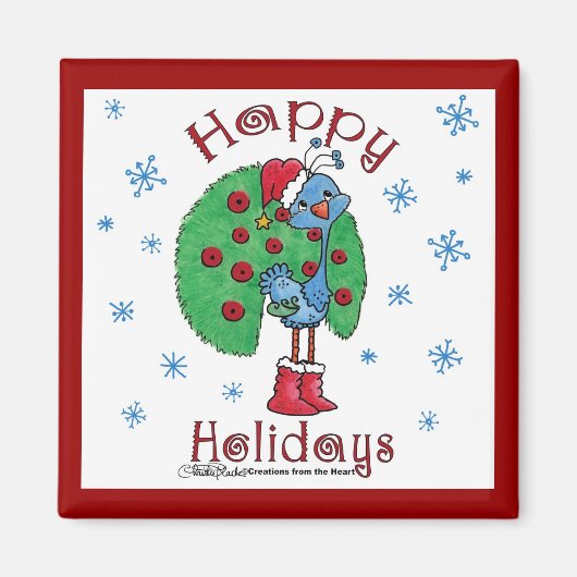 Christmas Peacock Magnet (Vorne)