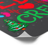 Christmas Peds Crew Santa Hat Xmas Tree Pediatric  Poster (Ecke)