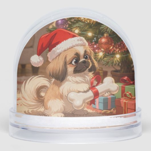  Christmas Pekingese, Author Natasha Us   Schneekugeln (Vorderseite)