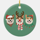 Christmas Pembroke Welsh Corgi Hunde Keramik Ornament (Hinten)