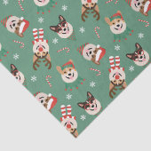 Christmas Pembroke Welsh Corgi Hunde Seidenpapier (Detail)