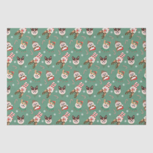 Christmas Pembroke Welsh Corgi Hunde Seidenpapier