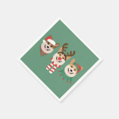 Christmas Pembroke Welsh Corgi Hunde Serviette (Ecke)