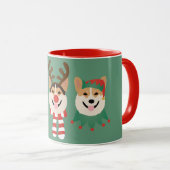 Christmas Pembroke Welsh Corgi Hunde Tasse (VorderseiteRechts)