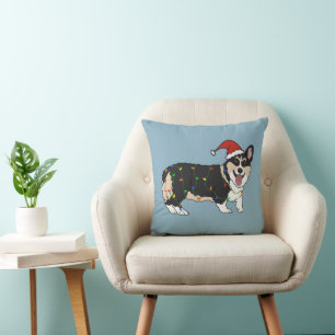 Christmas Pembroke Welsh Corgi Kissen