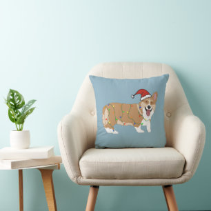 Christmas Pembroke Welsh Corgi Kissen