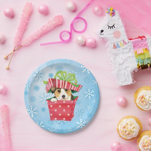Christmas Pembroke Welsh Corgi Pappteller (Party)
