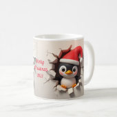 Christmas Penguin 3D Breakfast Kaffeetasse (VorderseiteRechts)