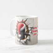 Christmas Penguin 3D Breakfast Kaffeetasse (Vorderseite Links)