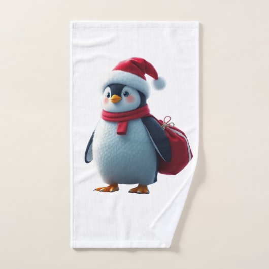Christmas penguin badhandtuch set (Handtuch)