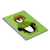 Christmas Penguin Elf Notizblock (Rechte Seite)