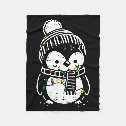Christmas Penguin F Cute Xmas Boys Girls Kids Todd Fleecedecke (Vorderseite)